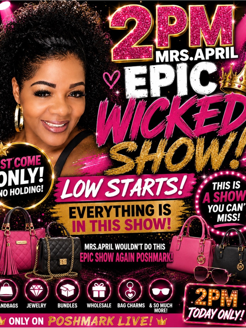 Epic Wicked Show! Pink Tote and Handbag Collection